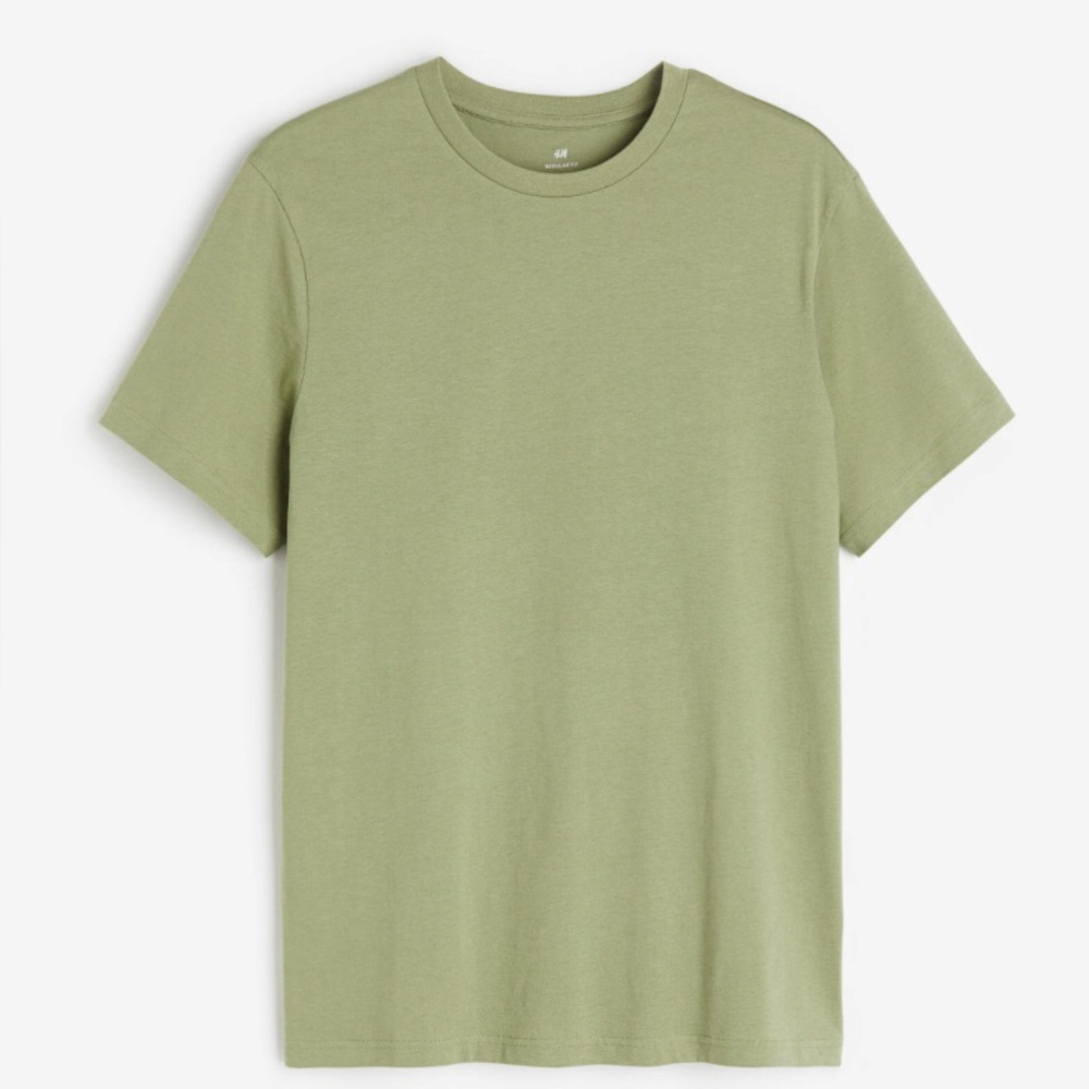 H&M Light Sage Green Kids Short Sleeve Tee